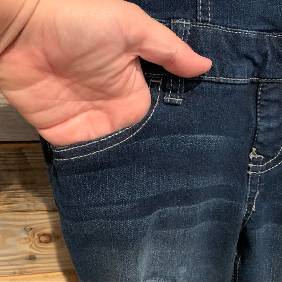 Justice Flip Sequin Distressed Cuff Ankle Overalls Size Girl's 10 - Picture 7 of 14